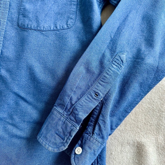 J. Crew medium blue Oxford button-down collar shirt, size S slim - Picture 3 of 4